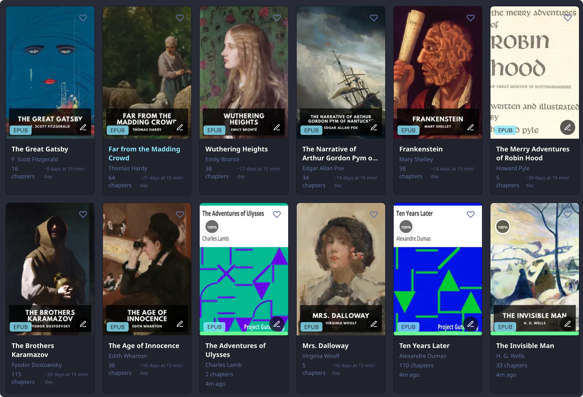 Library — Thumbnail mode